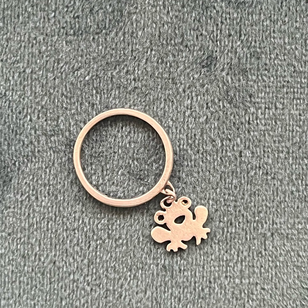 Vintage James Avery Retired Sterling Silver Dangle Frog Ring